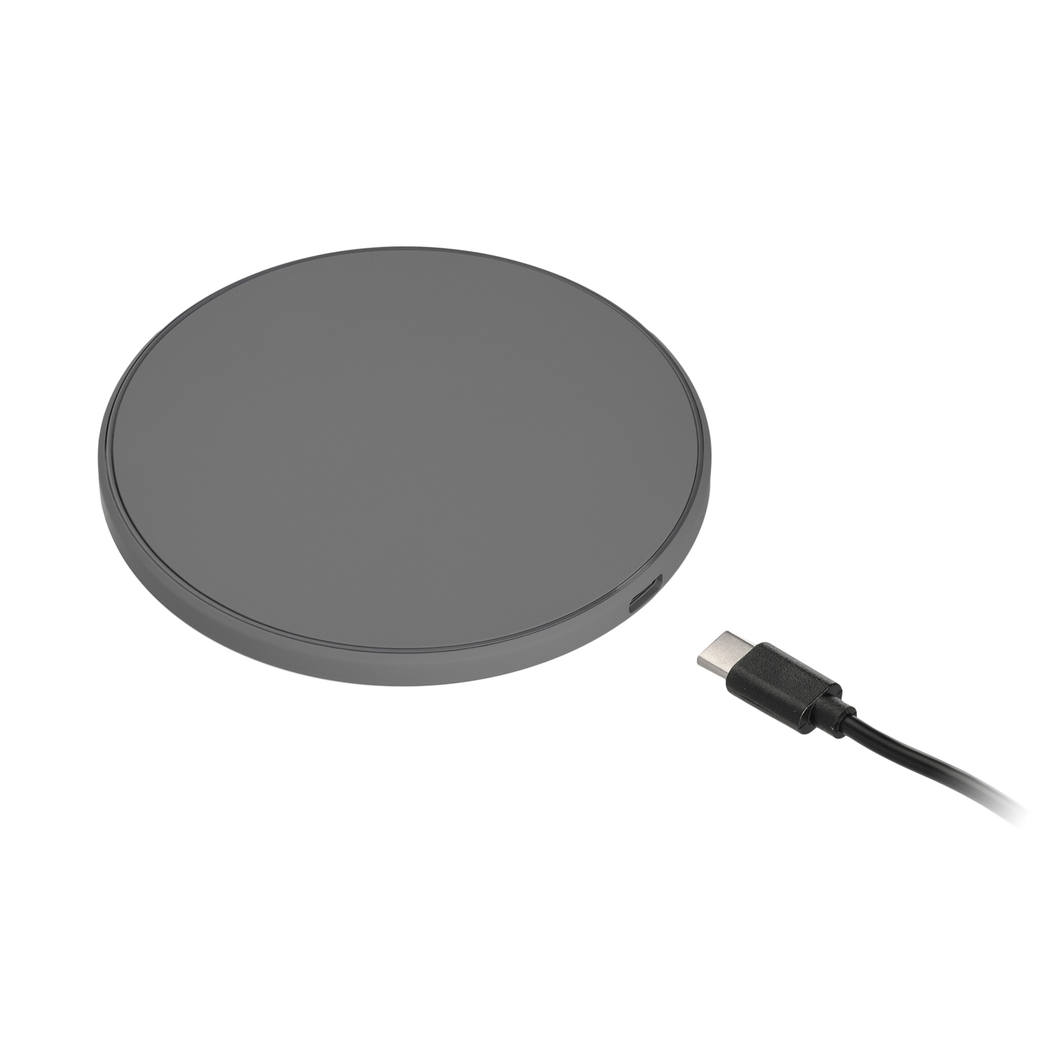 Беспроводное зарядное устройство с подсветкой 15W Аурис (Auris), серое-5