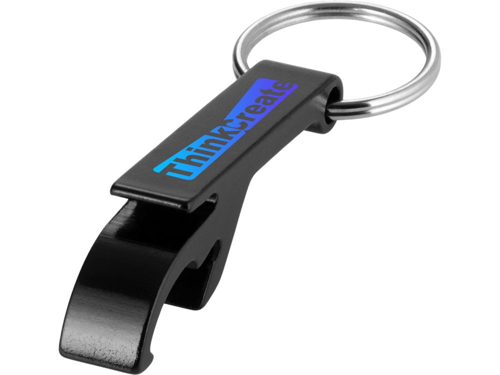 Брелок-открывалка Tao из переработанного алюминия - Черный-4