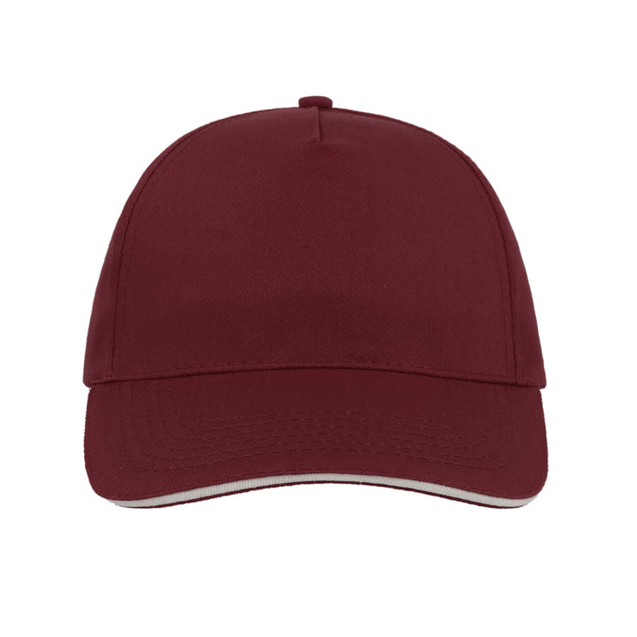 Бейсболка START FIVE SANDWICH, 5 клиньев, застежка на липучке, бордовый-4
