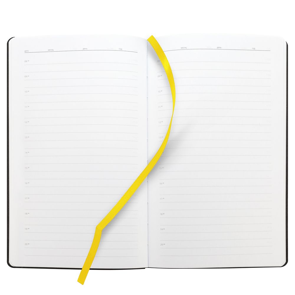 Ежедневник Knit, недатированный, желтый-3