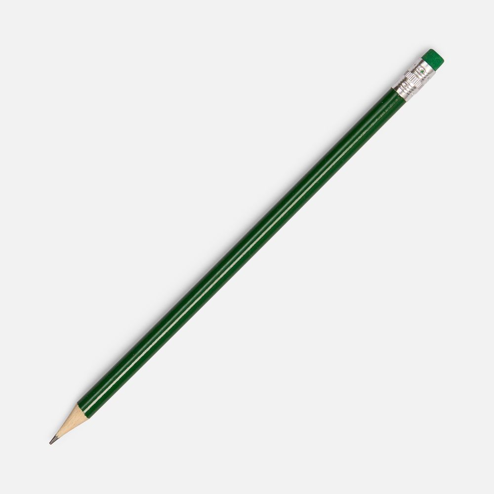 Карандаш простой Hand Friend с ластиком, зеленый-0