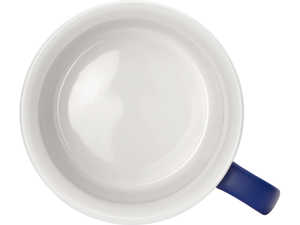 Матовая кружка Nancy 360 мл цветная снаружи, белая внутри, синий-3