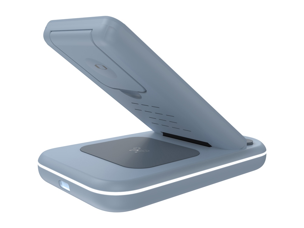 Беспроводное зарядное устройство 3-в-1 CANYON WS-304 (CNS-WCS304B), 15W, голубой-3