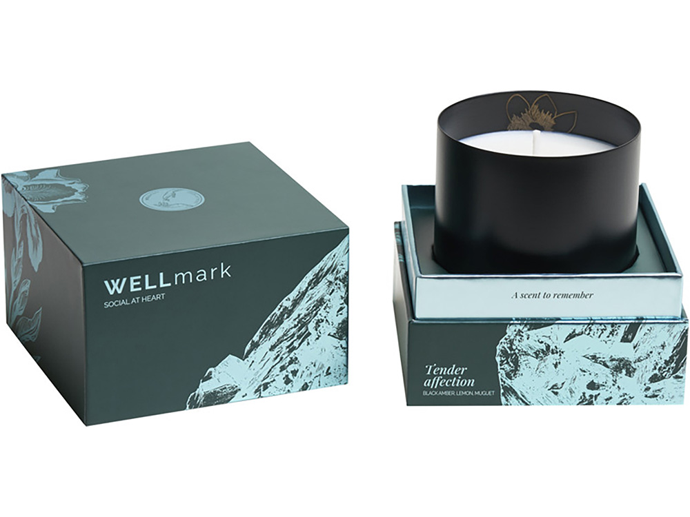 Ароматическая свеча Wellmark Tender Affection - сплошной черный-5