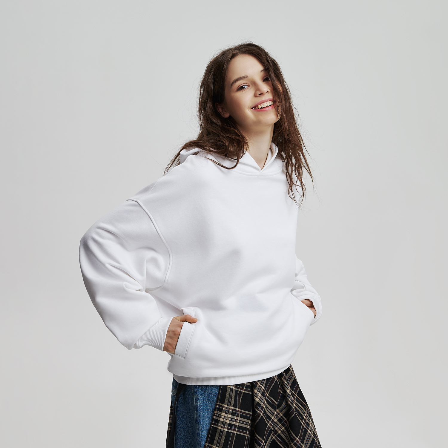 Худи оверсайз унисекс Фьюжн (Fusion), белый-2