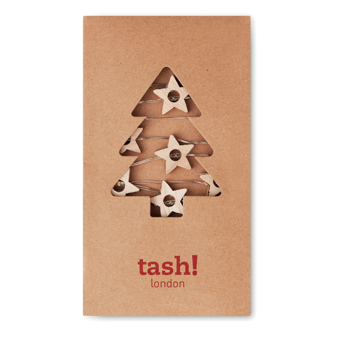 Гирлянда со звездочками из светодиодов, древесный-7