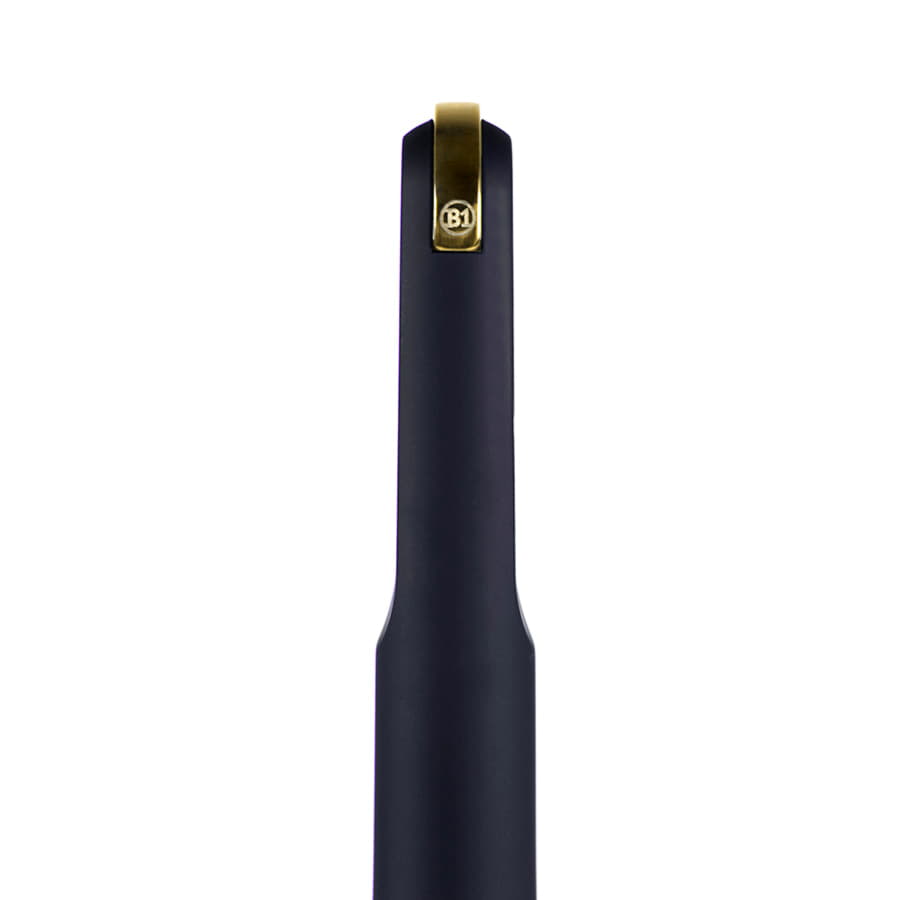 Ручка шариковая FARO, покрытие soft touch, синий, золотистый-1