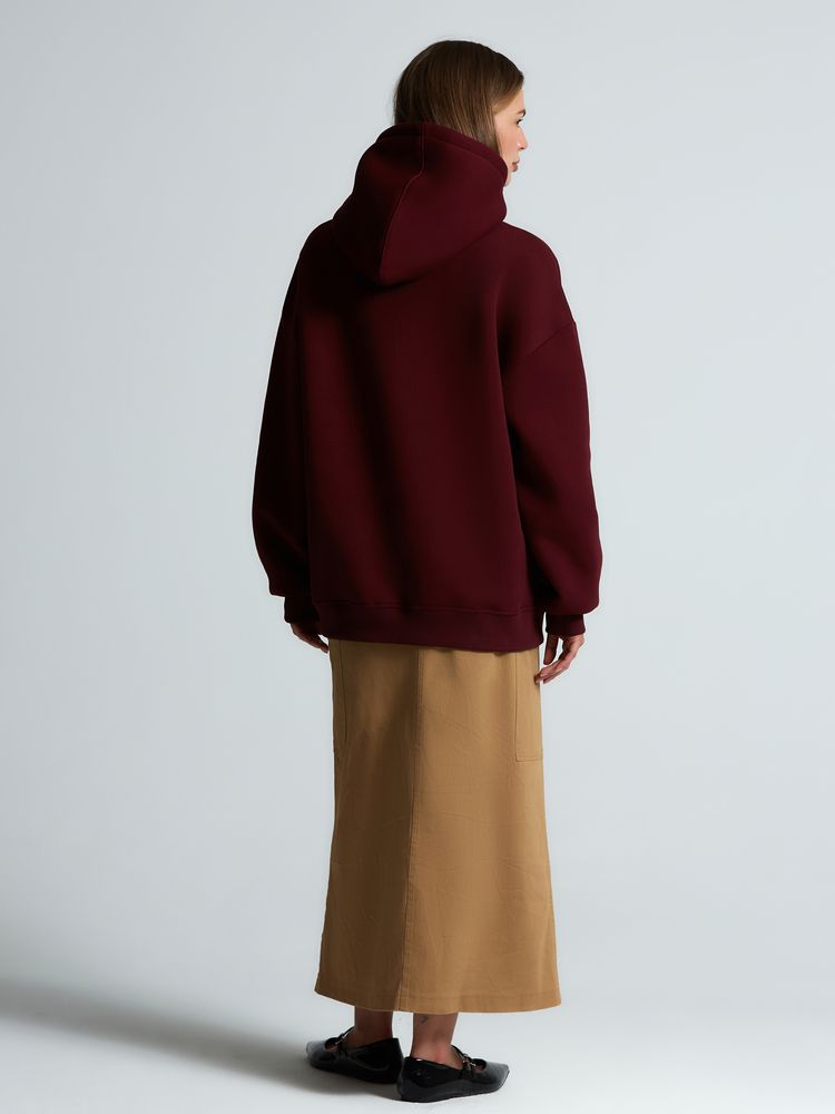 Худи Kulonga Oversize, бордовое-8