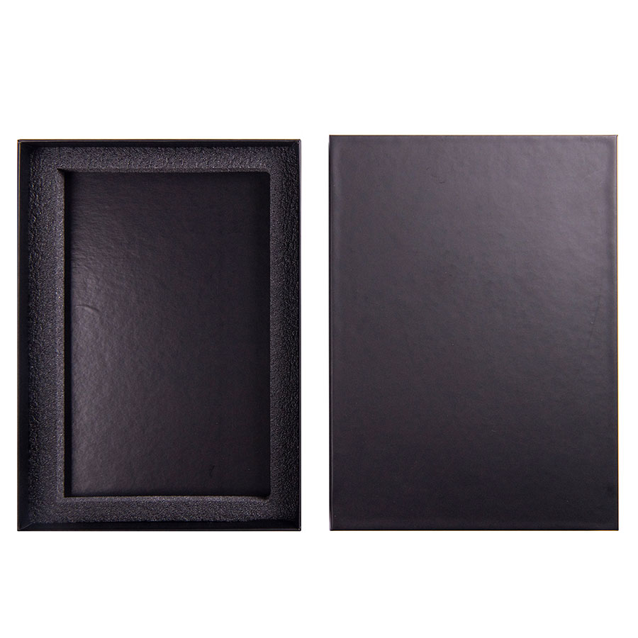 Коробка подарочная с ложементом для ежедневника размером 13*21 см, черный-0