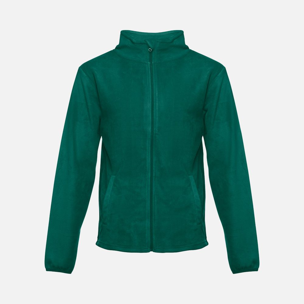 Куртка флисовая мужская Helsinki, темно-зеленая-0