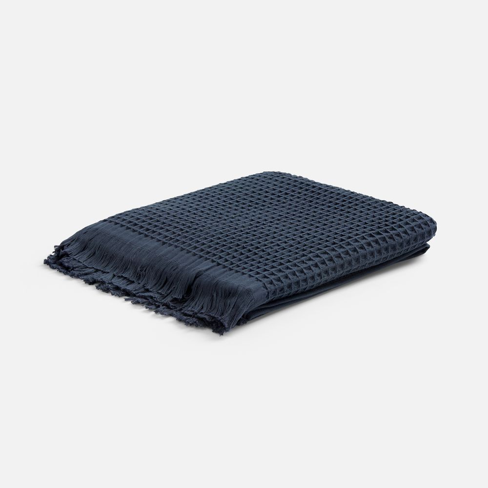 Плед вафельный Elenglect, темно-серый-0