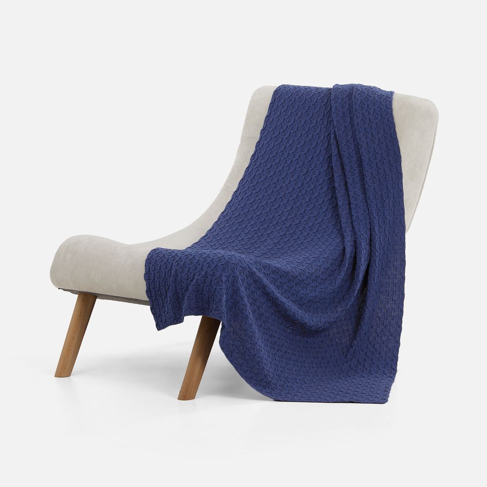 Плед Braidera, синий (черника)-1