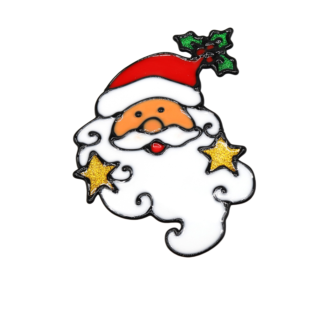 Наклейки на окна (пластиковые) (дед мороз 15*23), Мультиколор-0