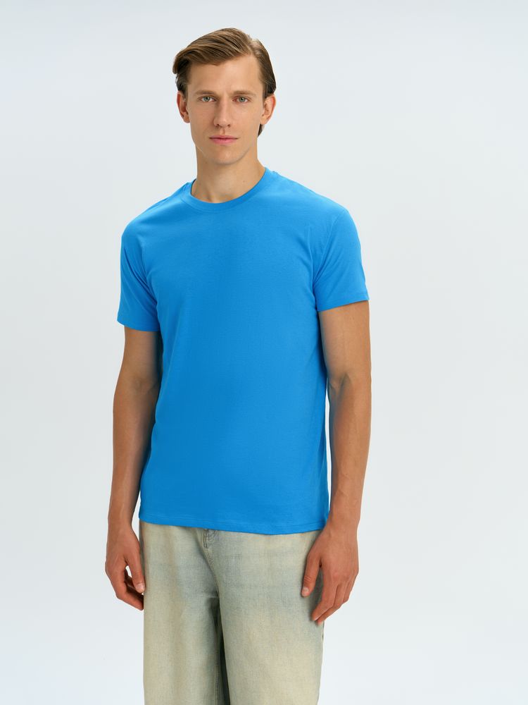 Футболка унисекс Regent 150, ярко-бирюзовая-3