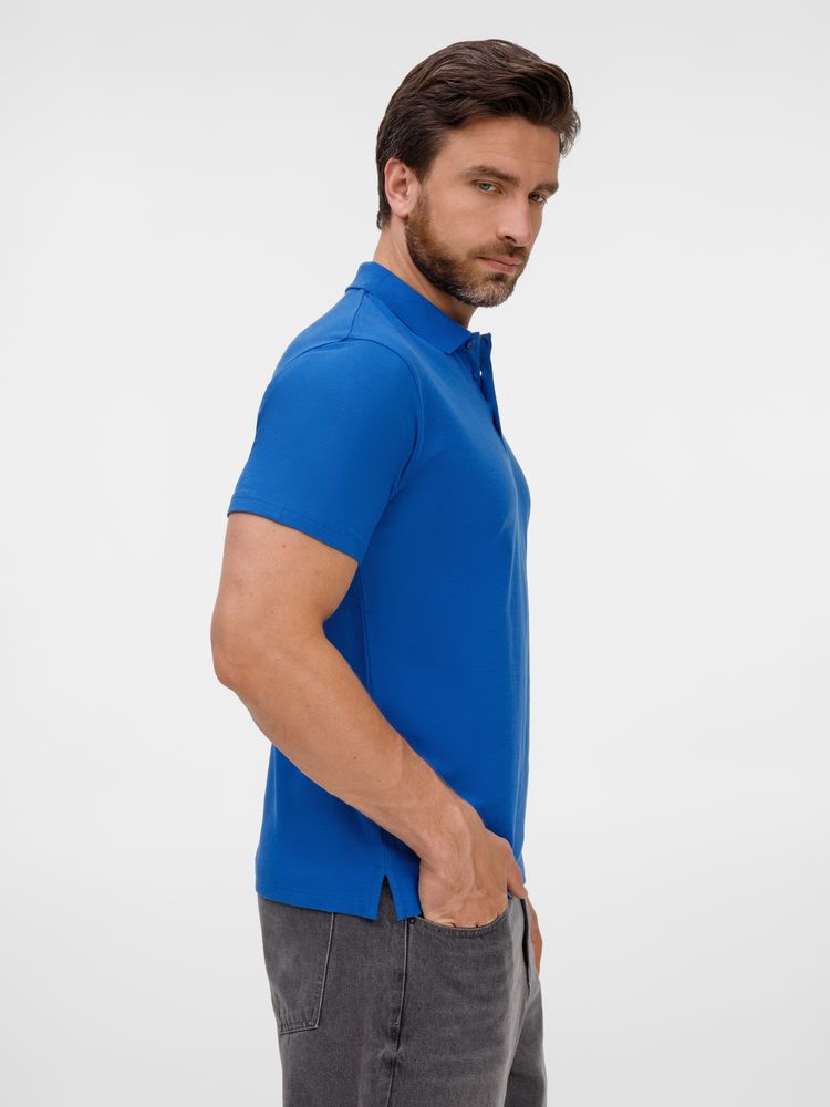 Рубашка поло унисекс Tervise, ярко-синяя-3