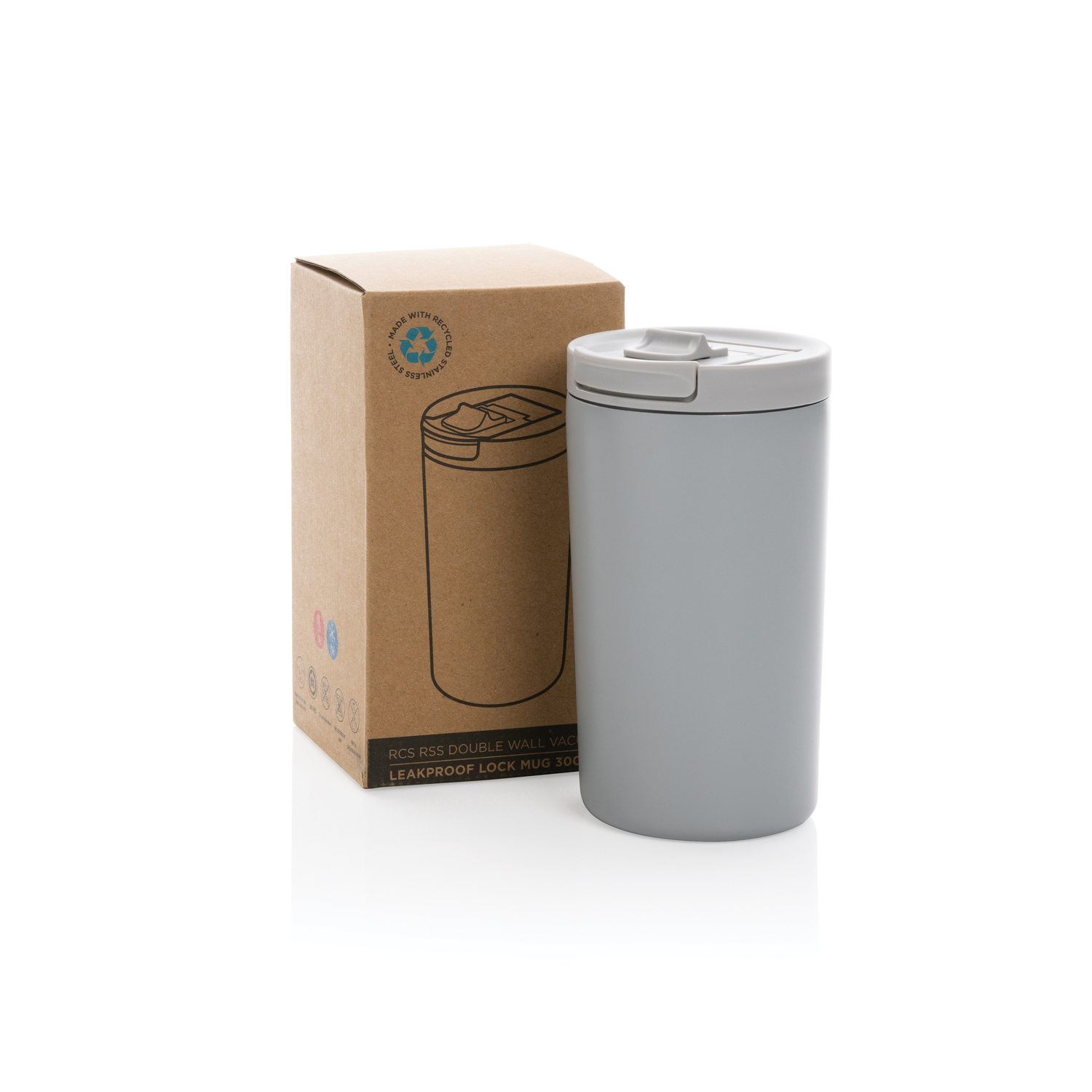 Герметичная термокружка из переработанной стали RCS, 300 мл-1
