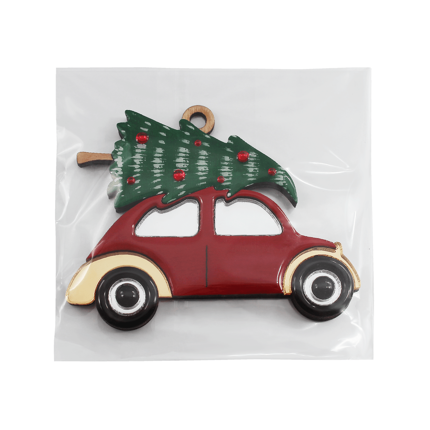Ёлочная игрушка Машинка (красный)-6