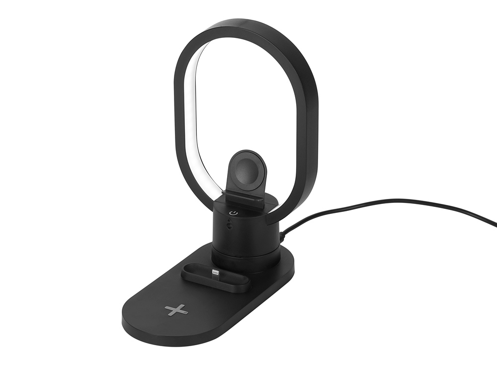 Беспроводная зарядная станция 4-в-1 Portal c лампой, 15 Вт, черный-2