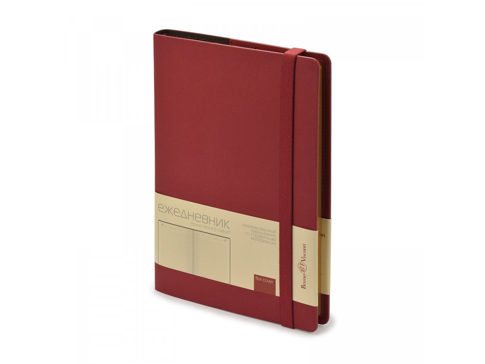Ежедневник недатированный А5  Oxford, бордовый-0