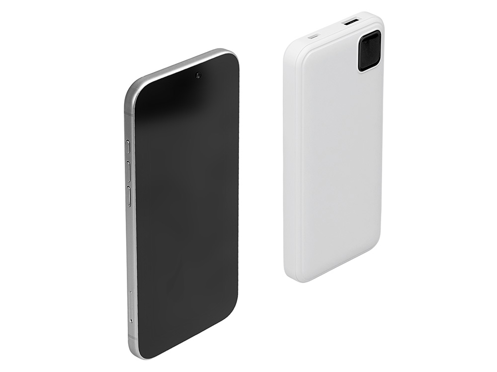 Внешний аккумулятор со встроенными кабелями Фрэйм, 10000мач, белый-1