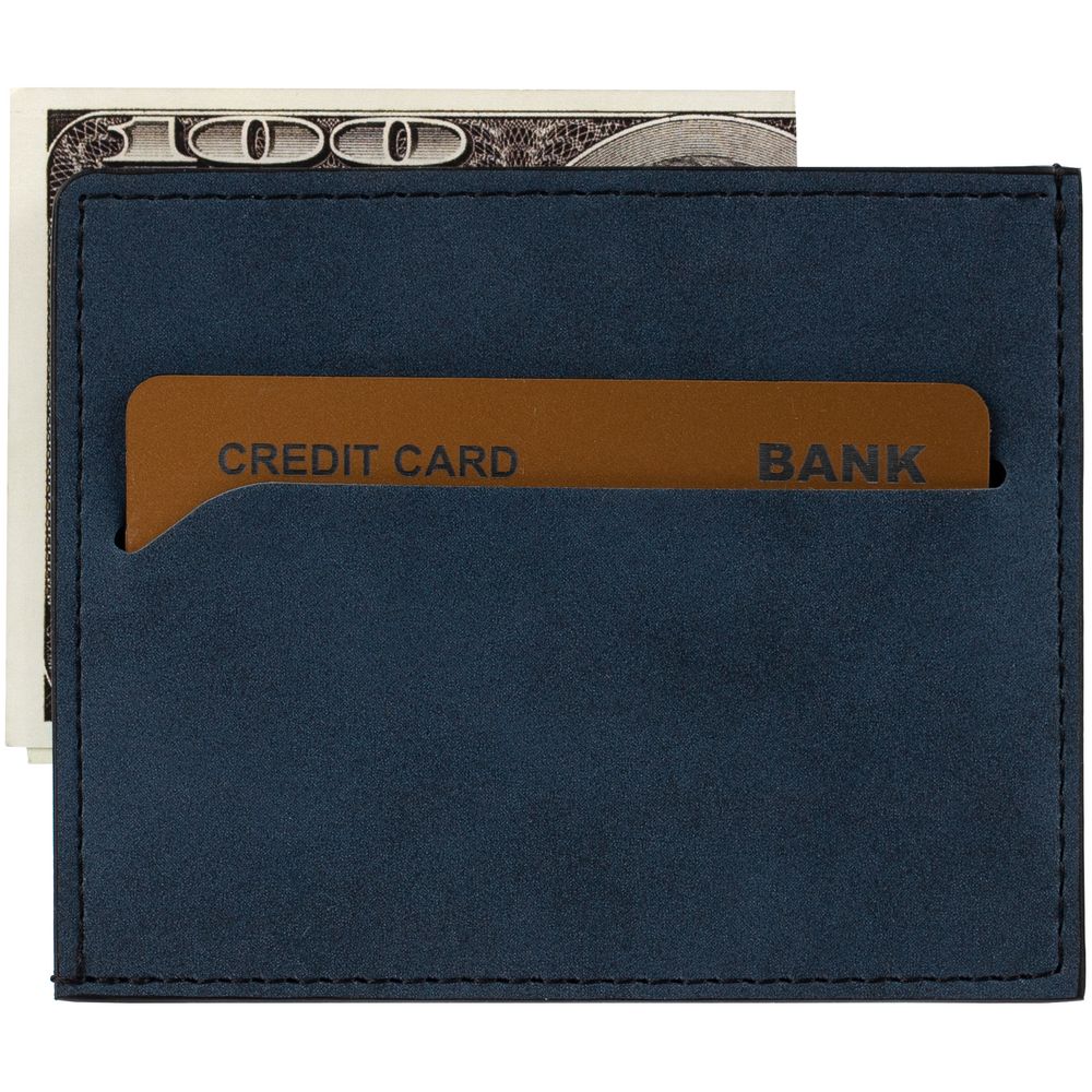 Чехол для карточек Nubuk, синий-5