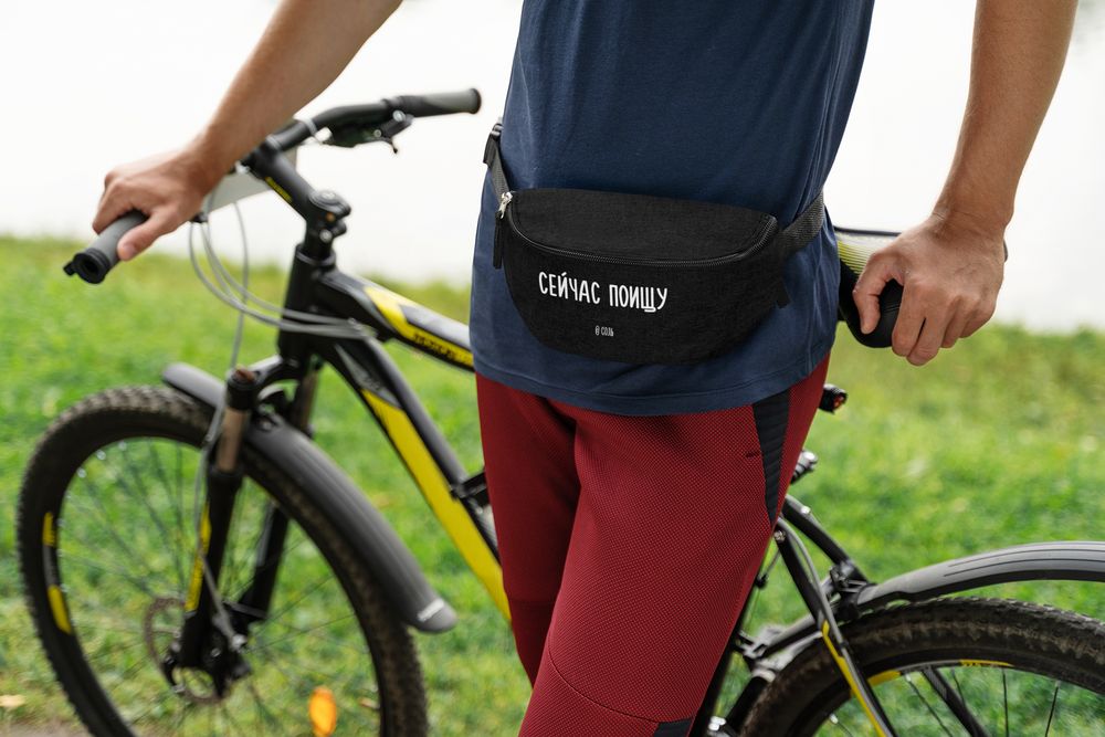 Поясная сумка «Сейчас поищу», черная-2