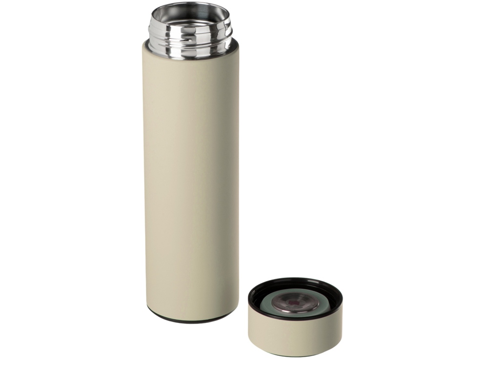 Вакуумный термос Module X с индикатором температуры, 500 мл, тубус, бежевый-3