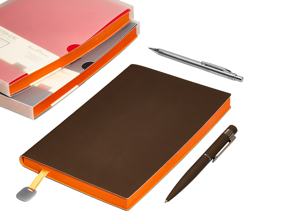 Ежедневник А5 недатированный Mercury, коричневый-8