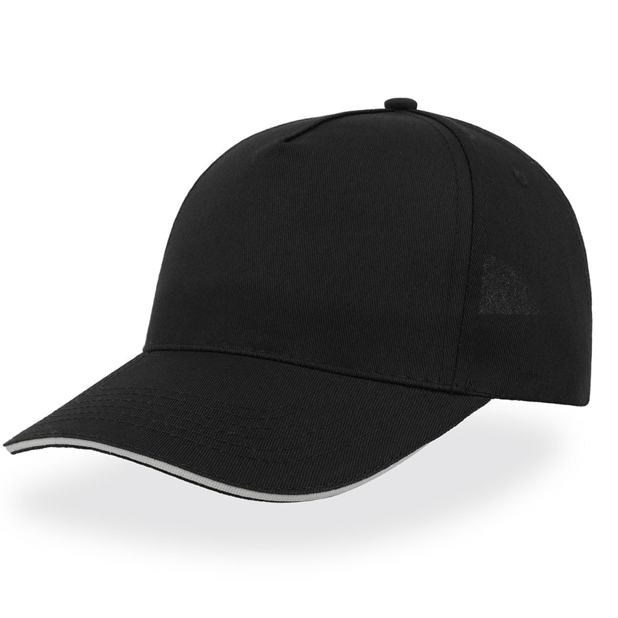 Бейсболка START FIVE SANDWICH, 5 клиньев, застежка на липучке, черный, белый-0