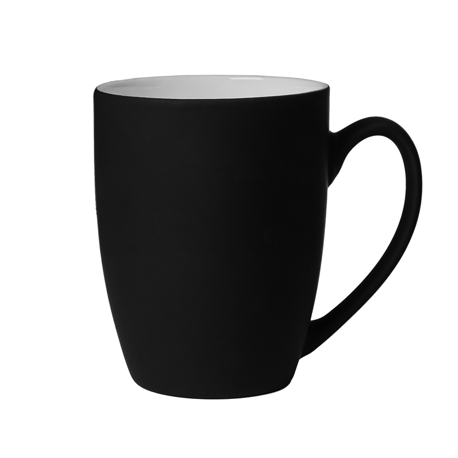 Кружка "Sweet" зеркало золото с прорезиненным покрытием, 350 мл, фарфор, черный, зеркало золото-0