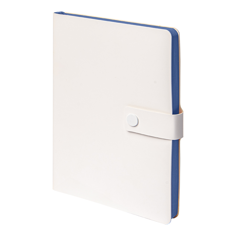 Ежедневник недатированный Stellar, А5, белый, кремовый блок  в линейку, с темно-синим обрезом, белый, темно-синий-0