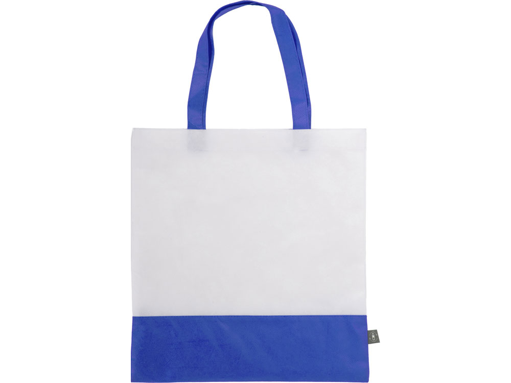 Сумка-шоппер двухцветная Revive из нетканого переработанного материала, синий-2