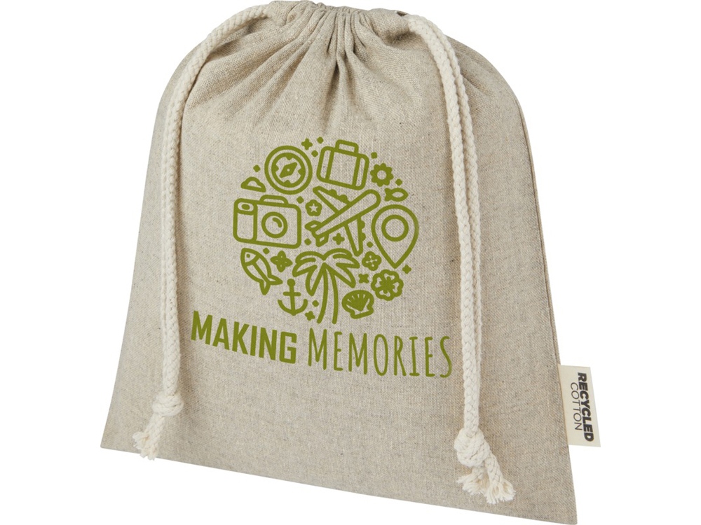 Средняя подарочная сумка Pheebs объемом 1,5 л из хлопка плотностью 150 г/м2, натуральный-4