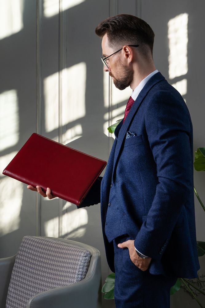 Папка адресная Signature, бордовая-3