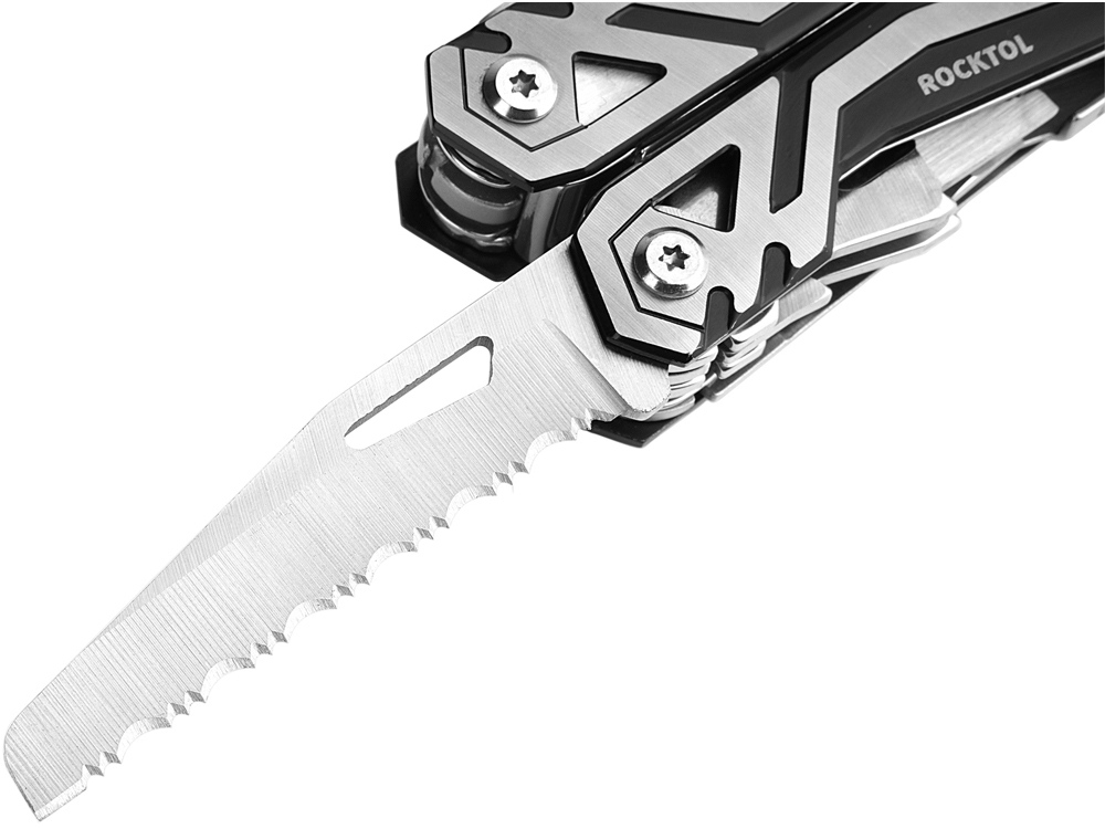 Мультитул Rocktol 21 в 1 с пружинными плоскогубцами, нержавеющая сталь, нейлоновый чехол-3