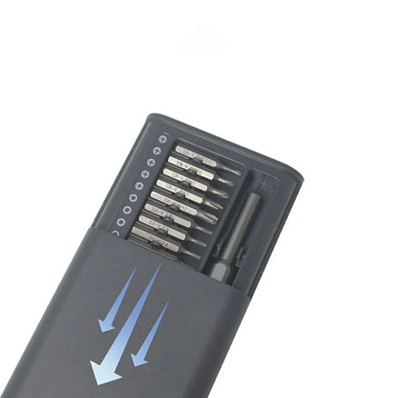 Отвертка с набором из 26 насадок Tools Workhard, Черный-1