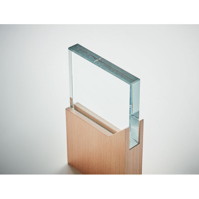 Награда хрустальная, древесный-2