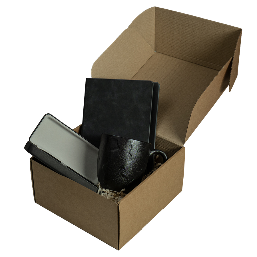 Набор подарочный AUTOGRAPH: кружка, ежедневник, ручка, футляр для ручки, стружка, коробка, черный, черный-2