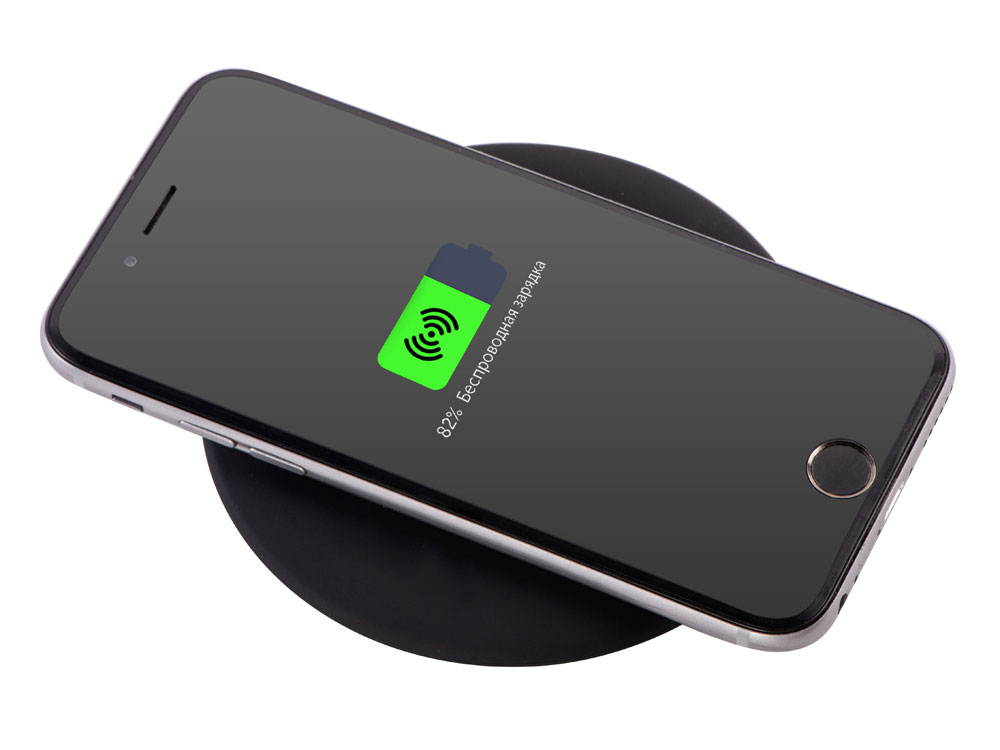 Беспроводное зарядное устройство с подсветкой логотипа Moon spot, 10 Вт, soft-touch-2