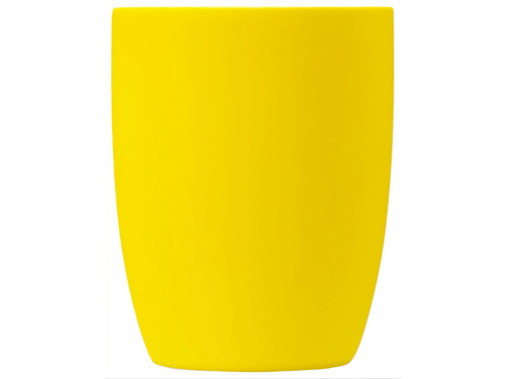 Кружка с покрытием soft-touch C1, желтый-2