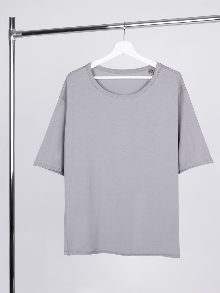 Футболка оверсайз унисекс Vozduh, светло-серая-2