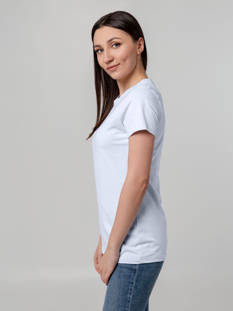 Футболка женская T-bolka Stretch Lady, белая (холодный оттенок)-3