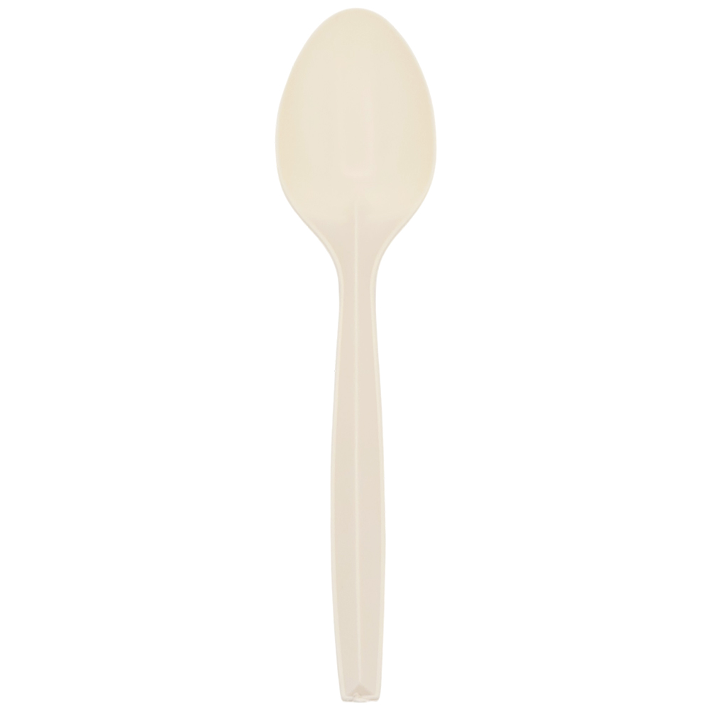 Набор 50 шт ложка из кукурузного крахмала, Белый-3