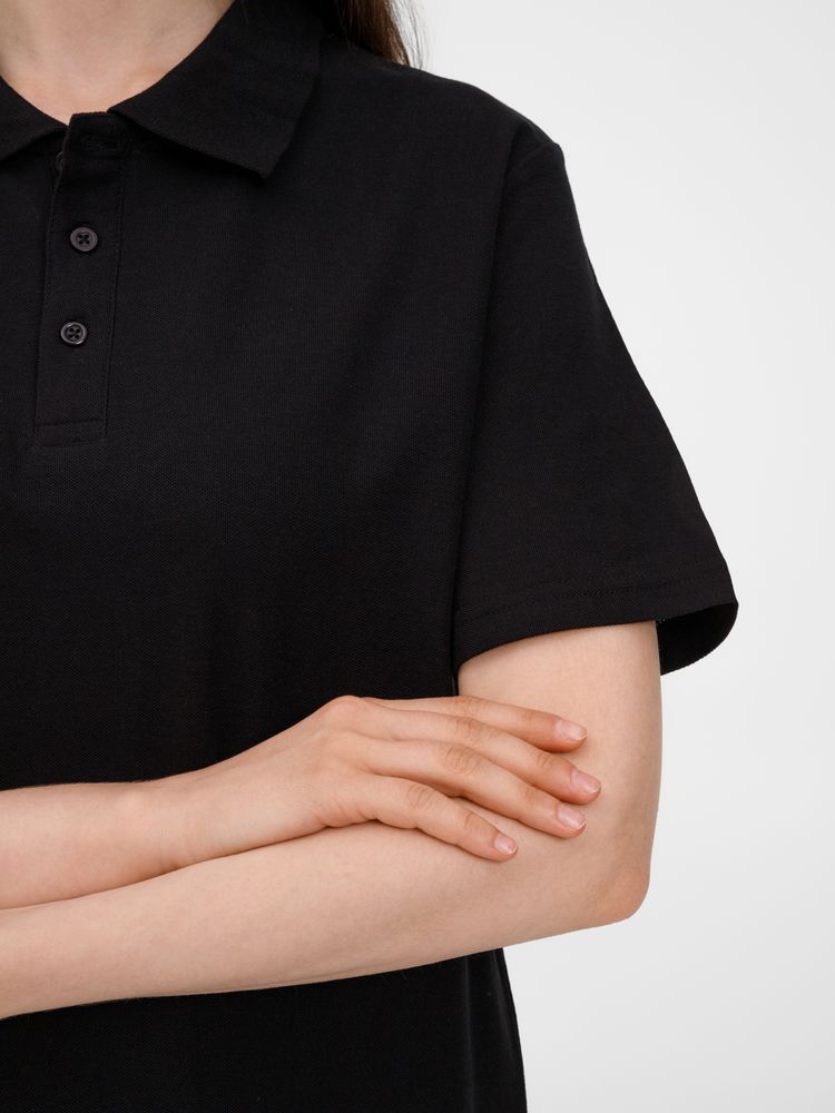 Рубашка поло унисекс Tervise, черная-6