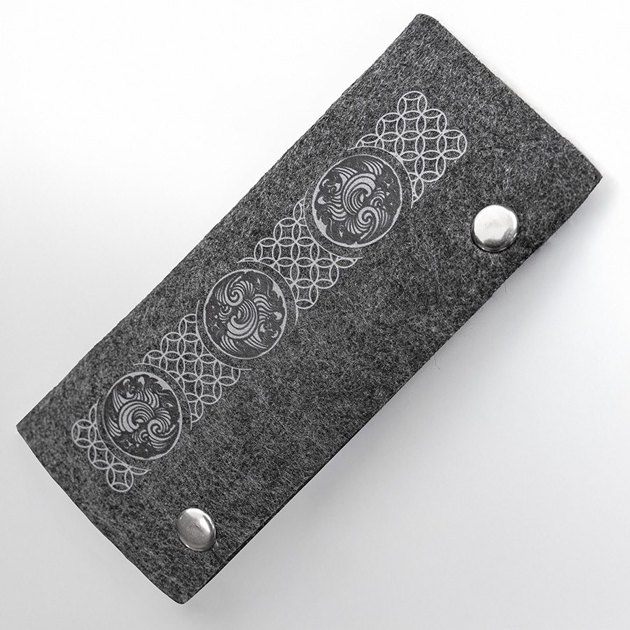 Ключница FELTY, RPET фетр, темно-серый-7