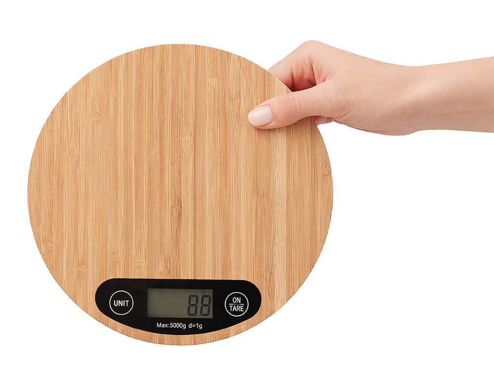 Бамбуковые кухонные весы Scale, натуральный-6
