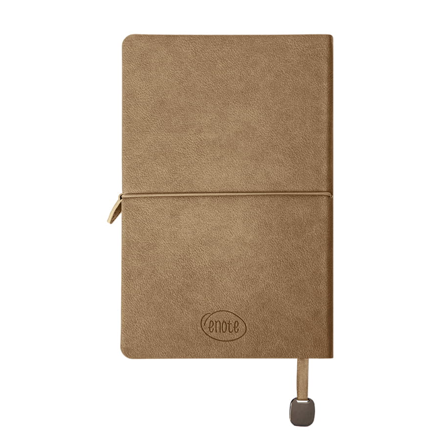 Ежедневник недатированный Fusion, А5, светло-коричневый, кремовый блок в линейку, светло-коричневый-7