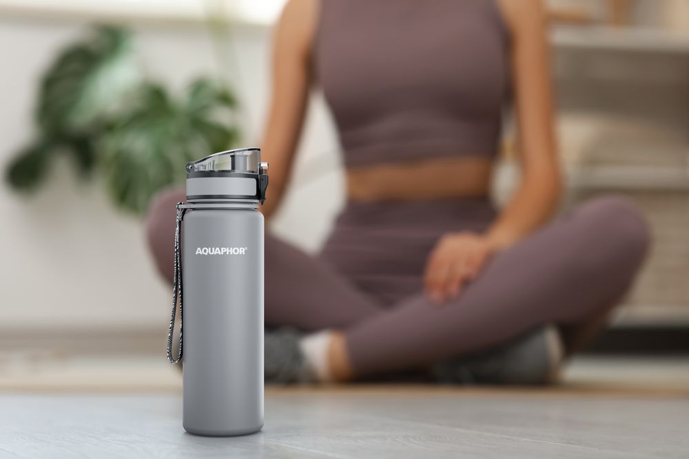 Бутылка с фильтром «Аквафор Сити», серая-3