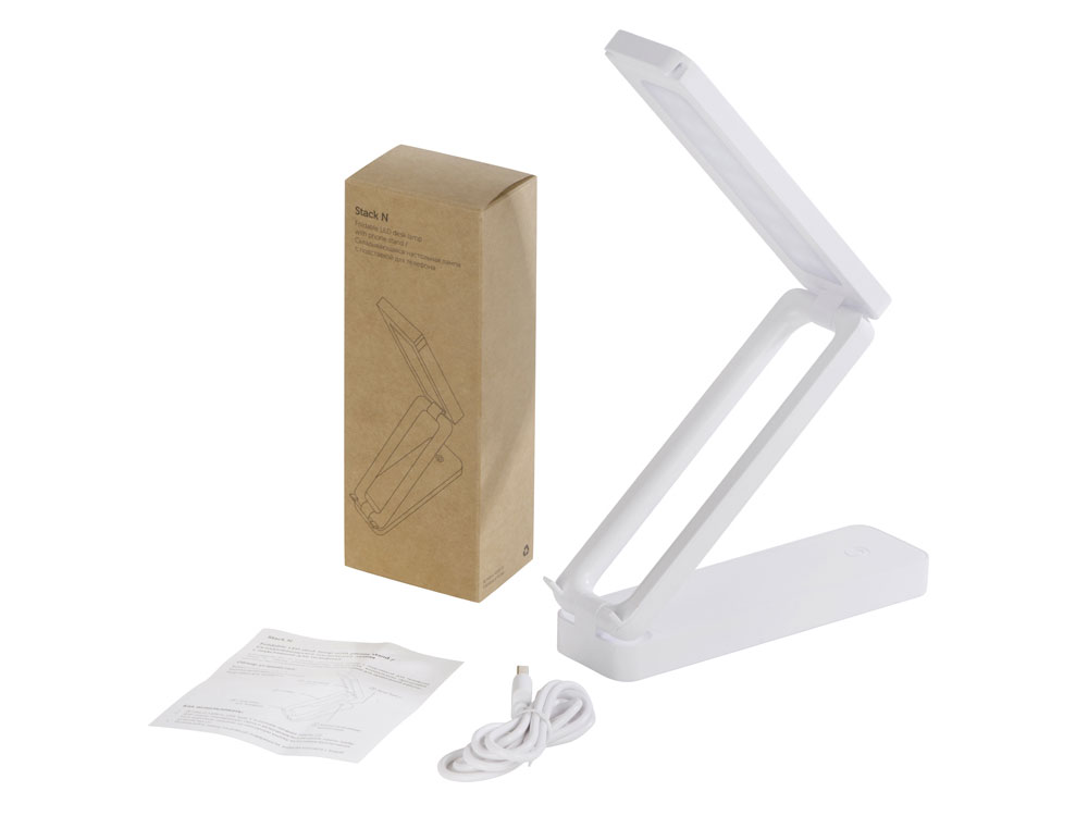 Складывающаяся настольная LED лампа Stack N, 3 Вт, белый-15