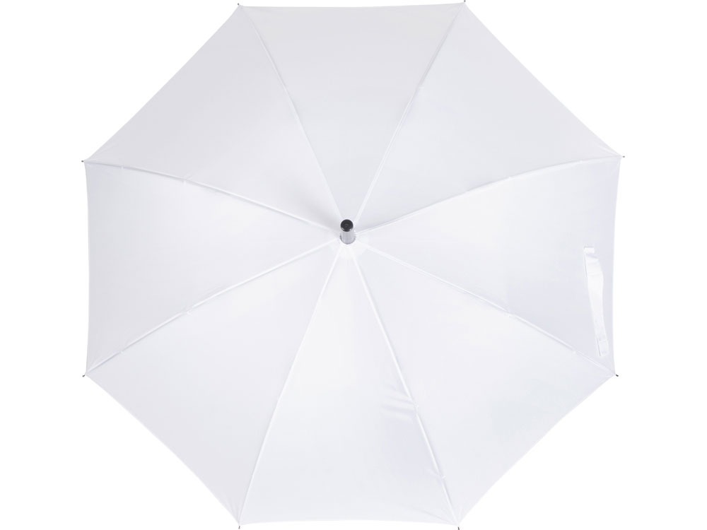 Зонт-трость Reviver с куполом из переработанного пластика, белый-3